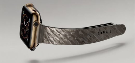 A sleek Apple Watch Ultra 3 with a titanium casing displayed on a white background, showcasing its vibrant Retina display and fitness tracking interface.