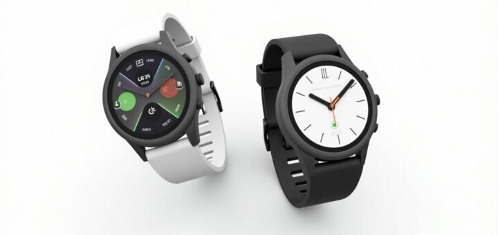 A sleek, modern smartwatch with a circular face, vibrant AMOLED display, and a titanium alloy finish, showcasing the rumored Google Pixel Watch 4 design on a white background.