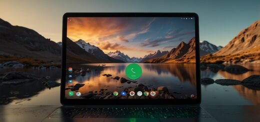 A sleek screenshot of Android 16’s Desktop Mode on a Pixel 11 connected to a 4K monitor, featuring a customizable taskbar with Google Docs and Google Chrome open in resizable windows, showcasing Material 3 Expressive design in vibrant colors.