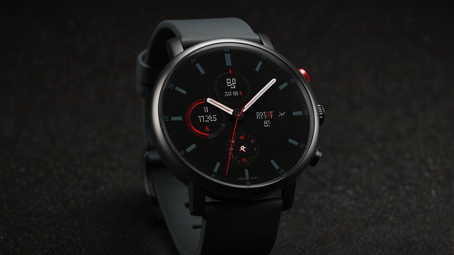 A sleek Amazfit Active 2 smartwatch with a vibrant AMOLED display on a black background