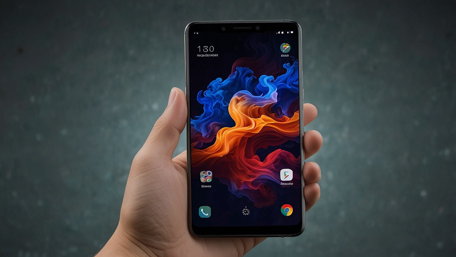 A sleek Honor Magic V5 foldable smartphone unfolded, showcasing its vibrant inner display