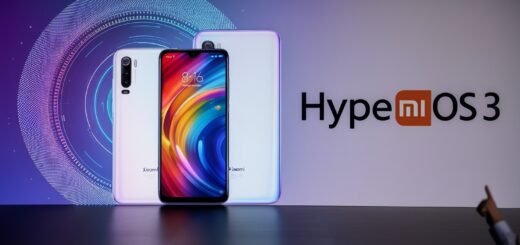 A sleek promotional graphic for Xiaomi’s HyperOS 3, showcasing a futuristic interface with vibrant colors and a Xiaomi smartphone displaying the new OS, set against a backdrop of digital patterns and the HyperOS logo.
