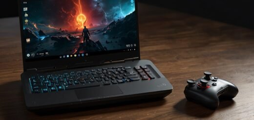 Lenovo Legion Go 2 handheld gaming PC displayed in Eclipse Black with detachable controllers and 8.8-inch OLED screen, showcased at IFA 2025.
